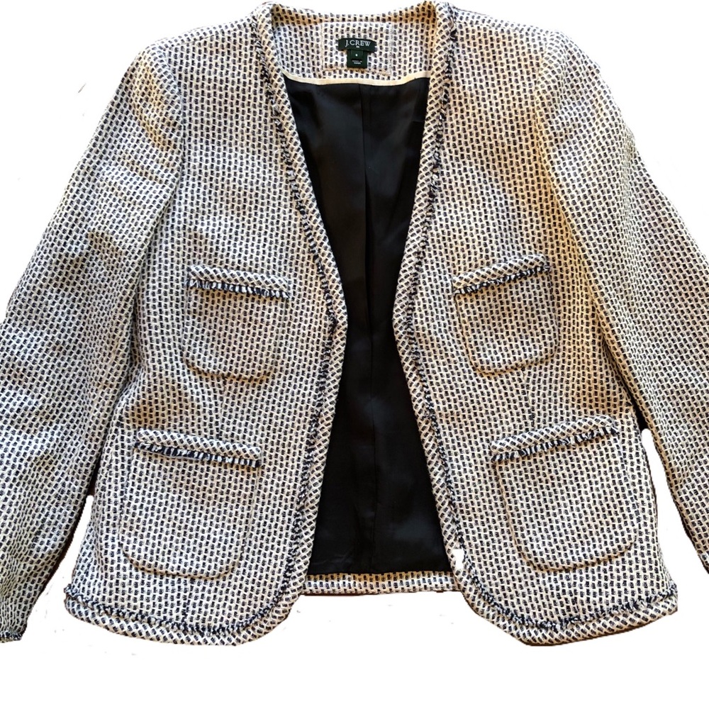 J CREW black and white blazer